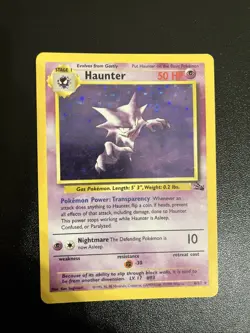 Pokemon TCG Haunter Fossil Unlimited 1999 6/62 Holo Rare MP Vintage WOTC - Image 1