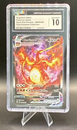 CGC 10 GEM MINT Charizard VMAX SWSH261 PROMO Ultra-Premium UPC Pokemon Card - Image 1