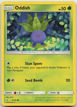 Oddish 5/214 Common Unbroken Bonds Pokemon Near Mint - Image 1
