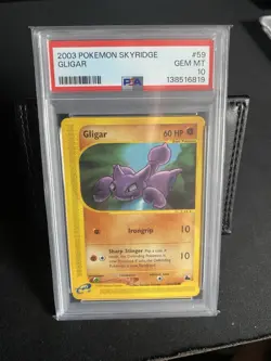 Gligar Skyridge PSA 10 Pop 60 59/144 Non-holo Common 2003 Pokemon - Image 1