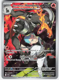 Pokemon Team Rocket's Houndoom 191/182 Destined Rivals Pokemon Holo NM - Image 1