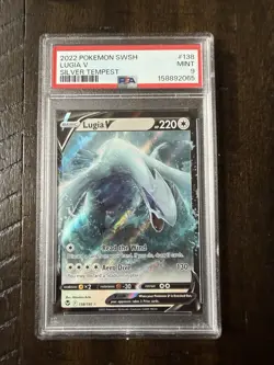 Pokemon TCG Lugia V Ultra Rare Silver Tempest 138/195 PSA 9 - Image 1