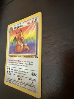 POKEMON FOSSIL DRAGONITE 19/62 RARE NON HOLO LP - Image 2