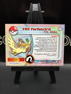 Farfetch'd #83 Topps Pokemon 2000 TV Animation Edition Blue Logo 1999 WOTC LP - Image 5