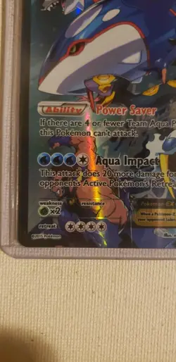 Pokemon Team Aqua's Kyogre EX Double Crisis 6/34 Genuine, Ultra Rare, One owner - Image 3