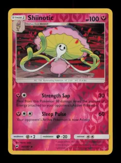 REVERSE HOLO SHIINOTIC RARE 98/147 NM POKEMON - Image 1