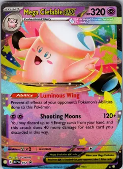 Mega Clefable ex 072 Holo Promo ME: Mega Evolution Promo Pokemon Near Mint - Image 1