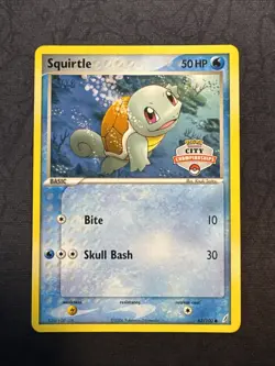 2007 City Championships Squirtle 63/100 Crystal Guardians Pokemon Card Rare - Image 1