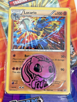 Pokemon Lucario W/ Swirl XY Steam Siege Promo Card Blister Pack 2016 Sealed - Image 2