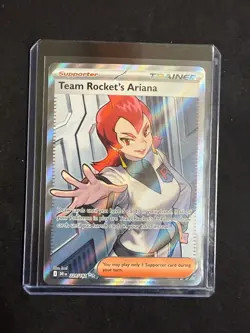 Team Rocket's Ariana 224/182 Ultra Rare Destined Rivals Pokemon Holo Near Mint - Image 1