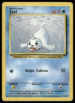 Pokemon Seel #041/102 Spanish Unlimited Base Set 2000 NM - Image 1