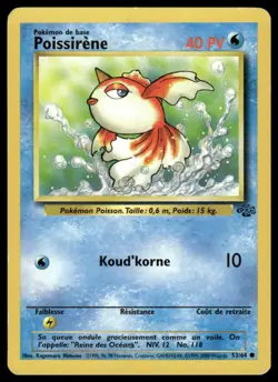 Pokemon Poissirene Goldeen #53/64 French Jungle Set 2000 LP - Image 1