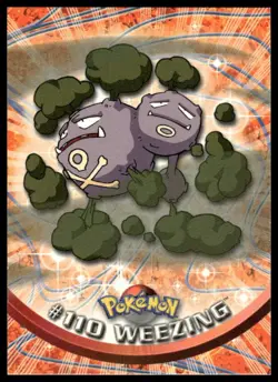 Topps Pokemon Weezing #110 TV Animation Edition Non Holo Blue Logo 2000 NM - Image 1