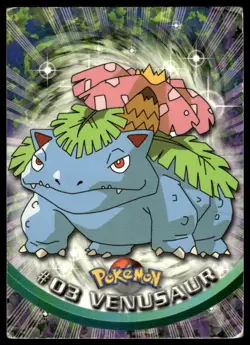 Topps Pokemon Venusaur #03 1999 TV Animation Edition Non-Holo Blue Logo MP - Image 1