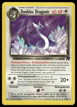 Pokemon Dunkles Dragonir Dark Dragonair #33/82 German Rocket 2000 NM - Image 1