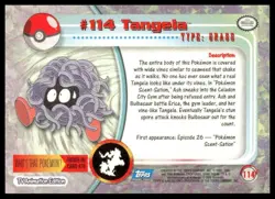 Topps Pokemon Tangela #114 TV Animation Edition Non Holo Blue Logo 2000 NM - Image 2