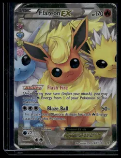 Pokemon Generations Radiant Collection Flareon EX #RC28/RC32 Full Art 2016 DMG - Image 1
