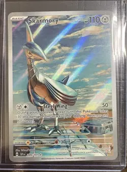 Pokemon Skarmory 209/191 SV08 Surging Sparks Illustration Rare Holo EN 2024 - Image 1