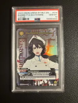 Union Arena Bleach Bambietta Basterbine 014 BT/BLC EN 1 Star PSA 10 Holo - Image 1