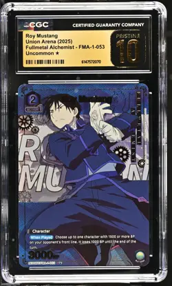 Union Arena GRADED Roy Mustang Fullmetal Alchemist U One Star PRISTINE 10 CGC - Image 1