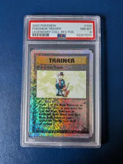 Pokemon TCG Pokemon Trader Reverse Holo 103/110 Legendary Collection PSA 8 - Image 1