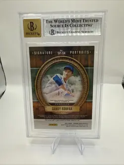 SANDY KOUFAX 2022 PANINI DIAMOND KINGS SIGNATURE PORTRAITS HOLO GOLD AUTO 1 /10 - Image 2