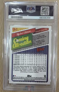 2018 Topps Archives Shohei Ohtani Coming Attraction Rookie Card RC #CA-1 PSA 10 - Image 2