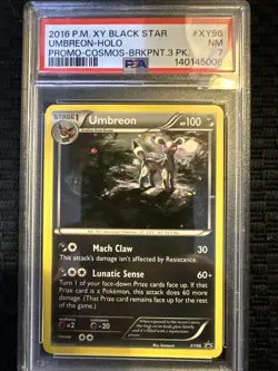 2016 POKEMON BLACK STAR PROMO UMBREON #XY96 HOLO PSA 7 NM #140145006 - Image 1