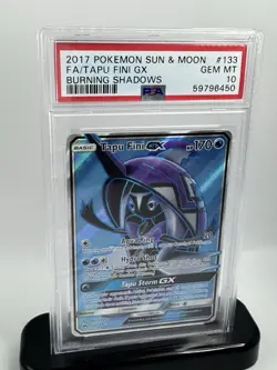 Tapu Fini Gx Psa 10 2017 Pokemon Sun and Moon Burning Shadows Full Art Pop 48! - Image 1