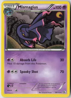 Mismagius 58/113 Rare Legendary Treasures Pokemon Lightly Played - Image 1