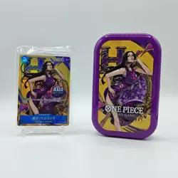Boa Hancock OP13-051 One Piece Card Game Asia Promo Japanese Sealed Card + Tin - Image 1