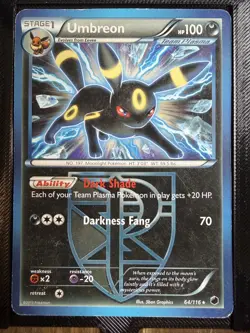 Pokemon Umbreon Plasma Freeze Rare Regular Card 64/116 English TCG - (HP) - Image 1