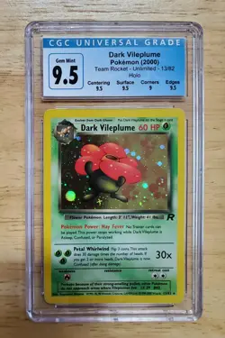 Pokemon CGC 9.5 (10) GEM MINT 1999 Vileplume Jungle Holo Card - Image 1