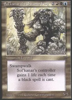 MTG Sol'kanar the Swamp King, NM-Mint, English Legends - Image 1