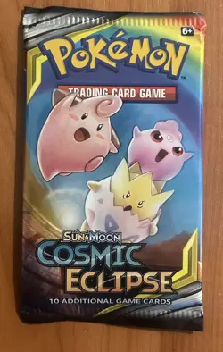 Pokemon Trading Card Game Sun & Moon Cosmic Eclipse 10 Card Booster Pack Sealed - Image 1
