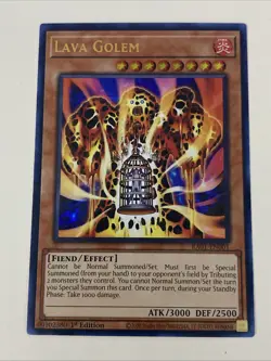 Yugioh - Lava Golem x 3 - 1st Edition Ultra Rare NM - Free Holo Card - A - Image 2