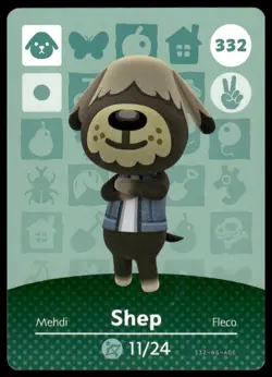 Nintendo Animal Crossing Shep #332 Amiibo Card Series 5 NM - Image 1