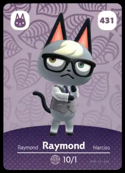 Nintendo Animal Crossing Raymond #431 Amiibo Card Series 5 NM - Image 1