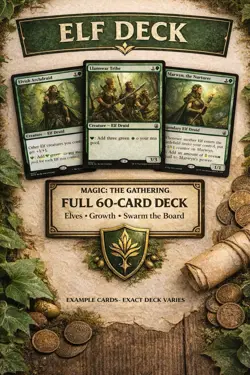MTG 60 Card Elf Deck - ready to play - Fun Powerful Magic Deck! - Image 1
