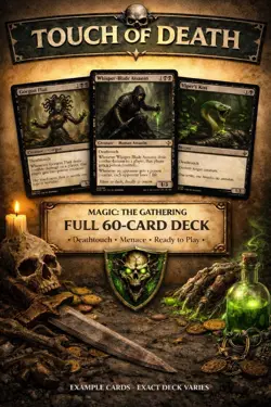 TOUCH OF DEATH — Black MTG Deck — 60 Cards — Deathtouch & Menace Rares RTP - Image 1