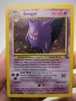 1999 Holo Gengar 5/62 Fossil Set Pokemon TCG Card - Image 1
