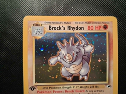 Pokemon Brock's Rhydon 002/132 Gym Heroes 1st Edition Card. Excellent Condition - Image 2