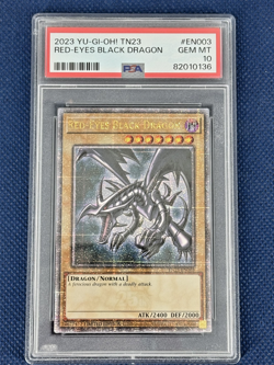 Konami Yu-Gi-Oh! Red-Eyes Black Dragon QC Secret Rare TN23-EN003 PSA 10 - Image 1