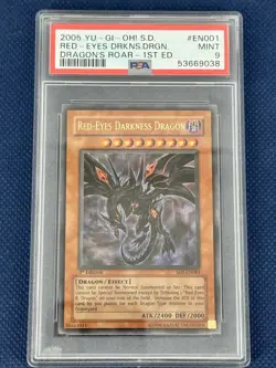 YuGiOh! SD1-EN001 Red-Eyes Darkness Dragon Ultra Rare PSA 9 - Image 1