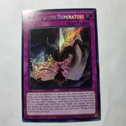Yugioh Secret Rare #ALIN-EN078 Songs of the Dominators - Image 1