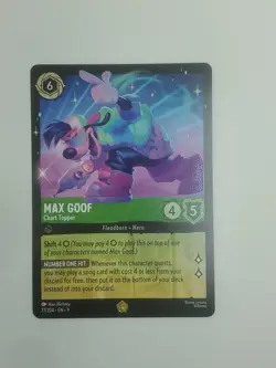 Disney Tcg Lorcana Max Goof, Chart Tooper 77/204. in good shape - Image 1