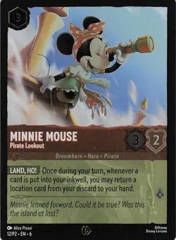 Minnie Mouse - Pirate Lookout Promo Disney Lorcana Promo Cards 12 NM Cold Foil - Image 1