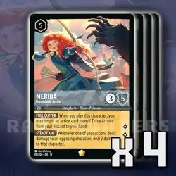 Merida Formidable Archer 191/204 x4 Legendary Wilds Unknown Disney Lorcana - Image 1