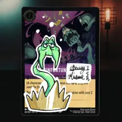 Disney Lorcana Card - Denny Minonne Signed / Autograph & Sketch - Souls Foil - Image 1