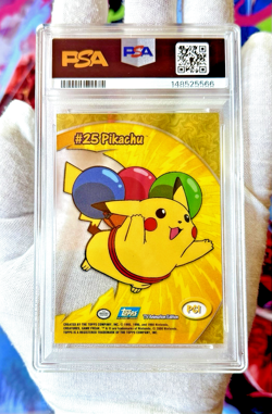 Topps 1999 & 2000 Pokemon Pikachu TV Cards Sequential Serial #'s #25 Mint PSA 9 - Image 3